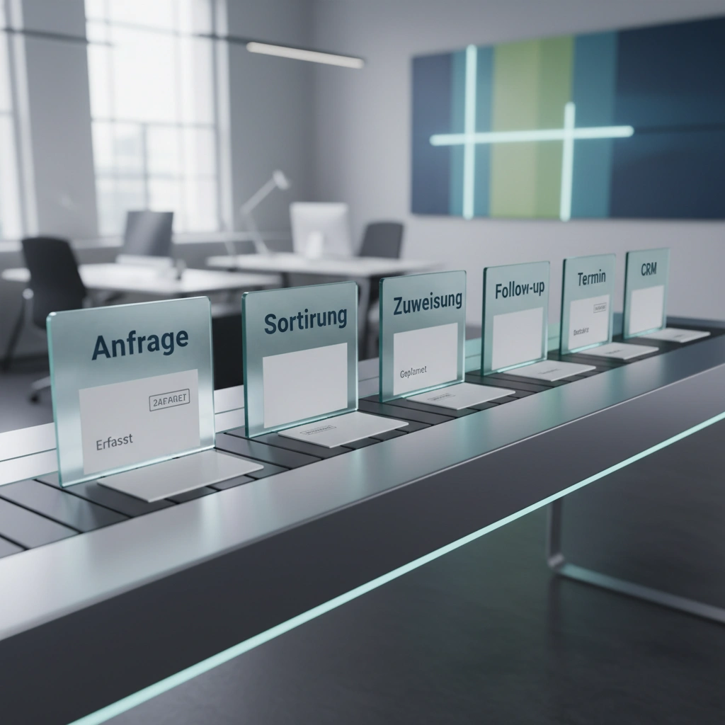 Automatisierungen: Anfrage, Sortierung, Zuweisung, Follow-up, Termin und CRM – durchgängige Prozessautomatisierung